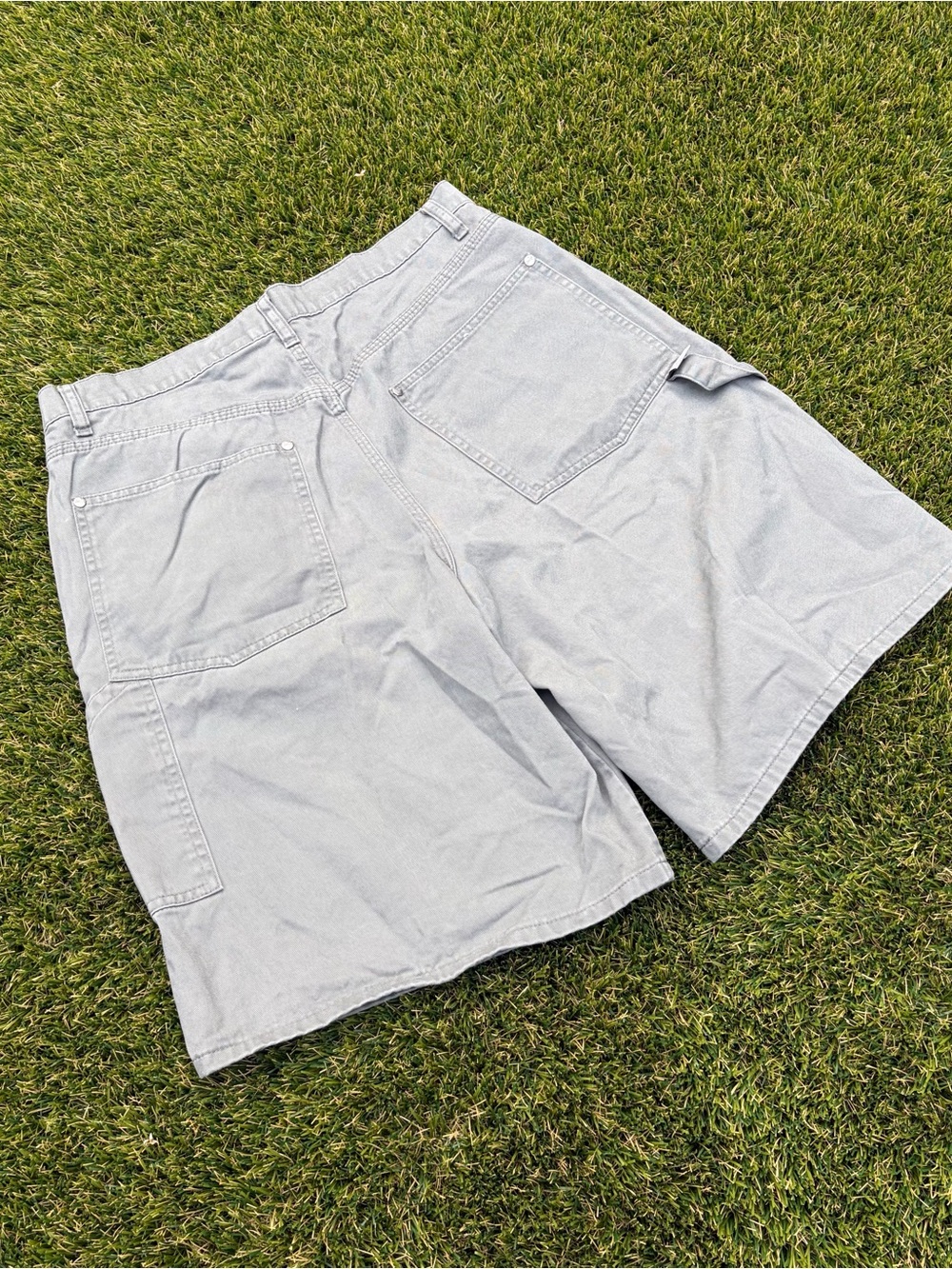 Vintage Levi’s SilverTab Khakis Baggy Carpenter Shorts Gray Y2K Mens Size 34